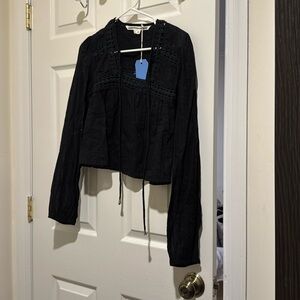 NWOT Veronica Beard Black blouse size 2